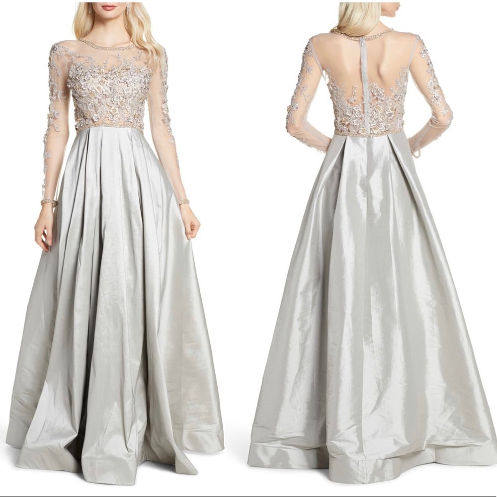 Mac Duggal Long Sleeve Ballgown ONLY WORN ONCE